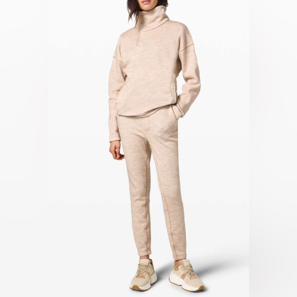 Lululemon Esker 1/2 Zip Pullover/Jogger (XS/4)  *lululemon lab Linen Melange